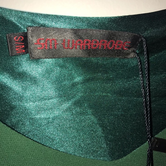 Forest green Lacey black trim babydoll dress 👗 - Picture 3 of 4